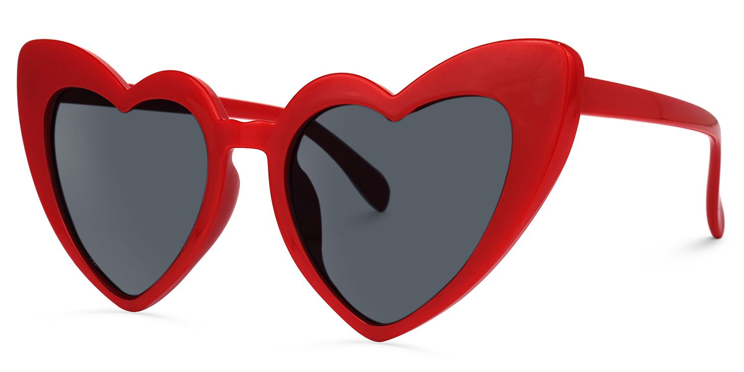 Monkina Heart Red Sunglasses | Zeelool Glasses1