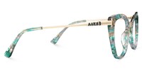 Kamara Cateye Green-Floral Glasses2