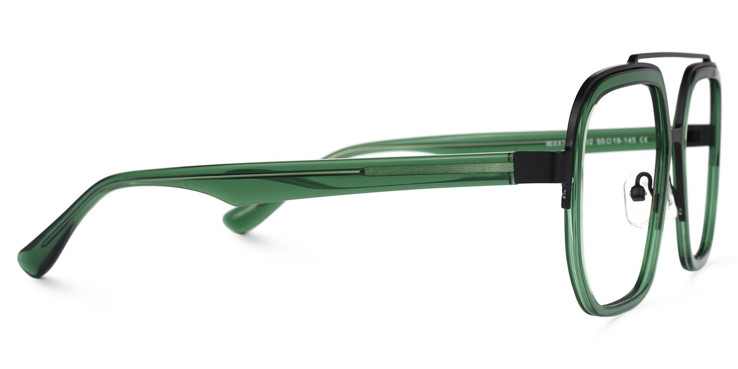 Ace Aviator Green Frame Glasses for Men | Zeelool2