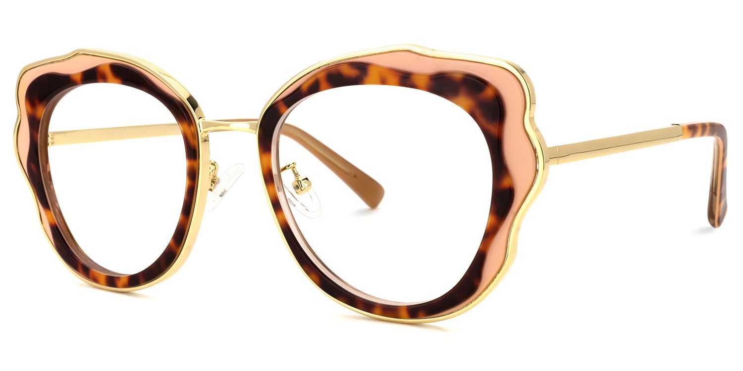 Christie Geometric Tortoise Glasses | Zeelool Glasses1