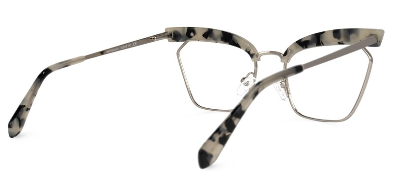 Tiffani Browline Light-Tortoise Glasses | Zeelool Glasses3