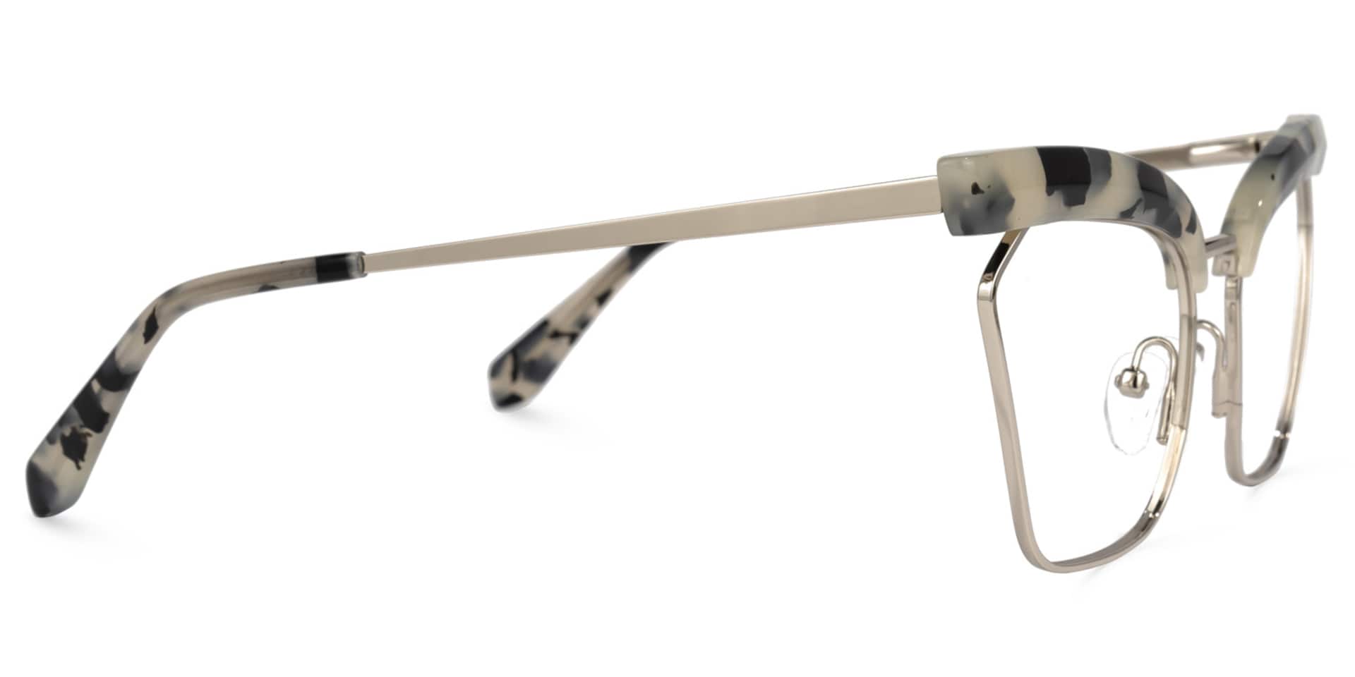 Tiffani Browline Light-Tortoise Glasses | Zeelool Glasses2