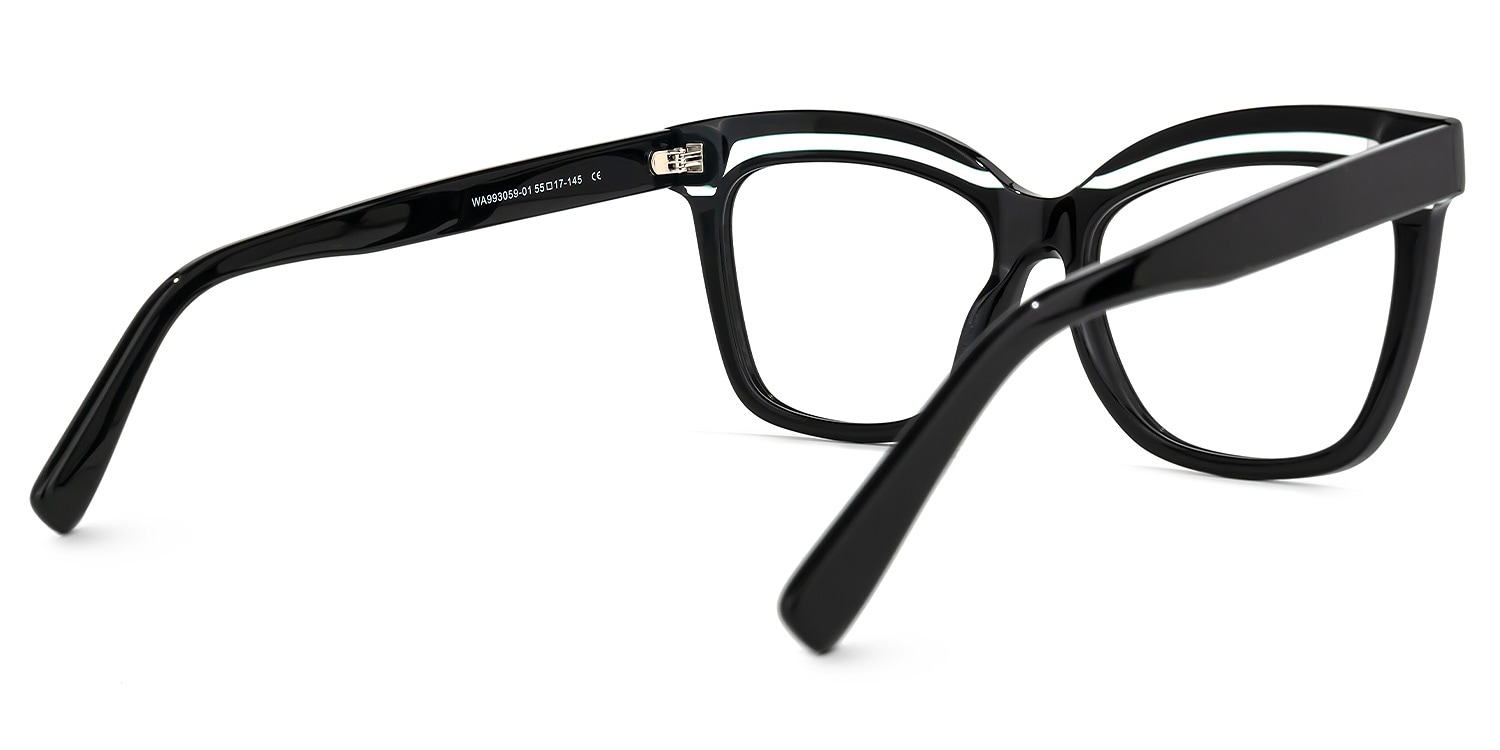 Briller様オーダー Half Rim Square Glasses With Decorated Shiny Diamonds
