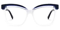 Lesly Square White Glasses0
