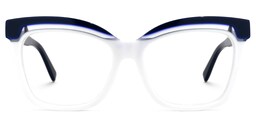 Lesly Square White Glasses0