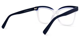 Lesly Square White Glasses3