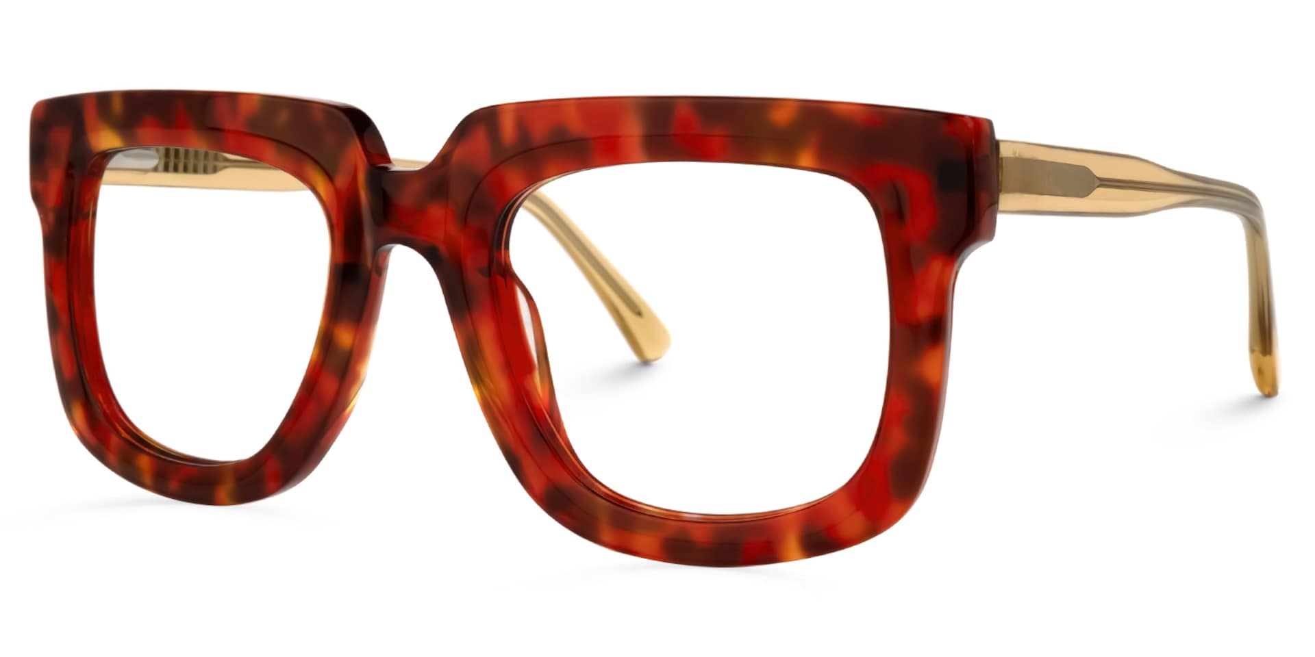 Rosita Square Red-Tortoise Glasses | Zeelool Glasses1