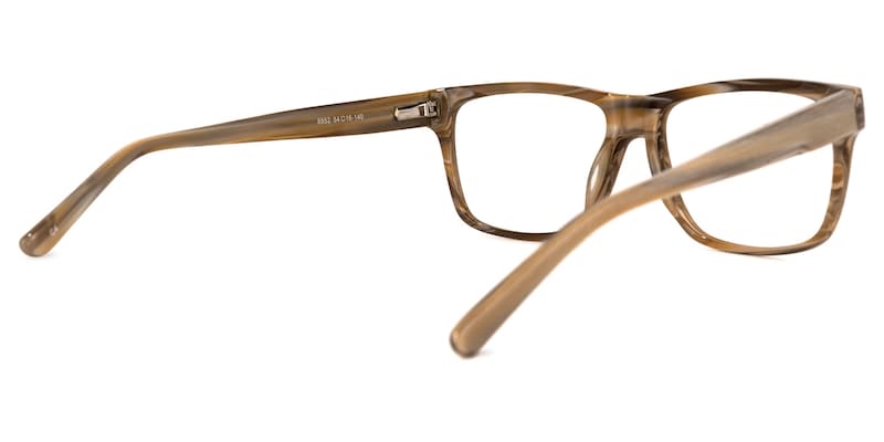 Mendez Rectangle Brown Glasses | Zeelool Glasses3