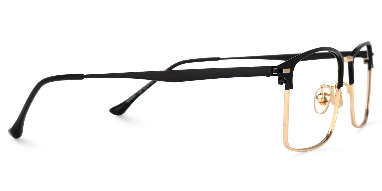 Centeno Browline Rose-Gold Glasses | Zeelool Glasses
