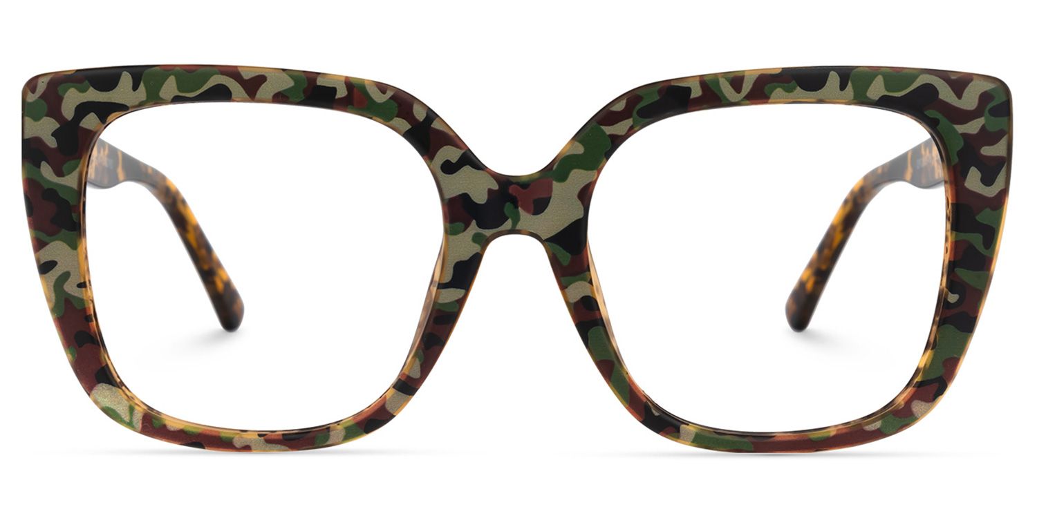 Brenda Square Camouflage Glasses | Zeelool Glasses0