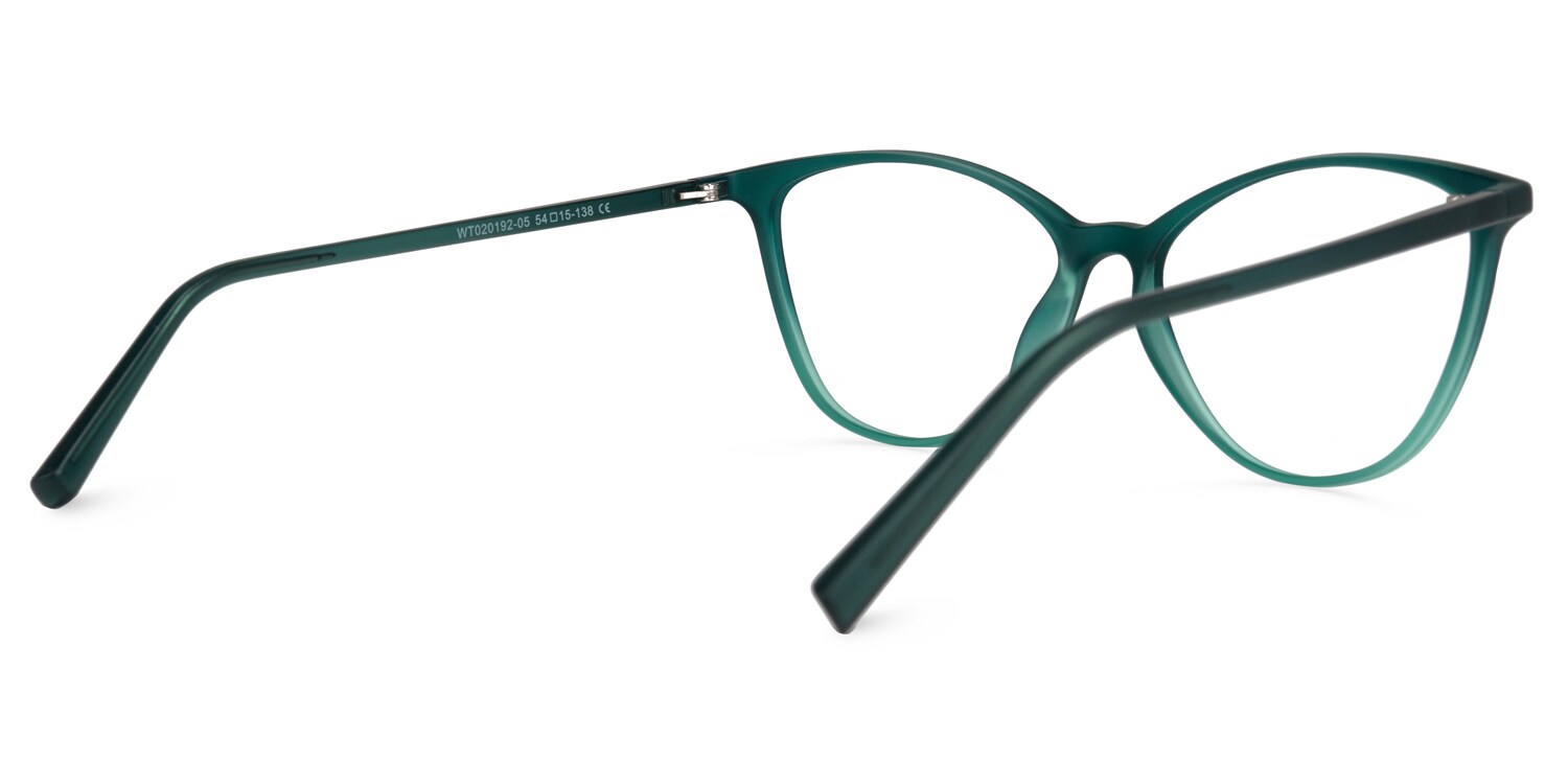 Catlog2 シュシュ型　アイズグリーンM サイズ Muniz Cateye Green Glasses | Zeelool Glasses
