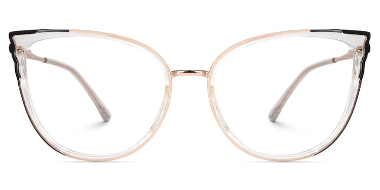 Estrada Cateye Black-Crystal Glasses