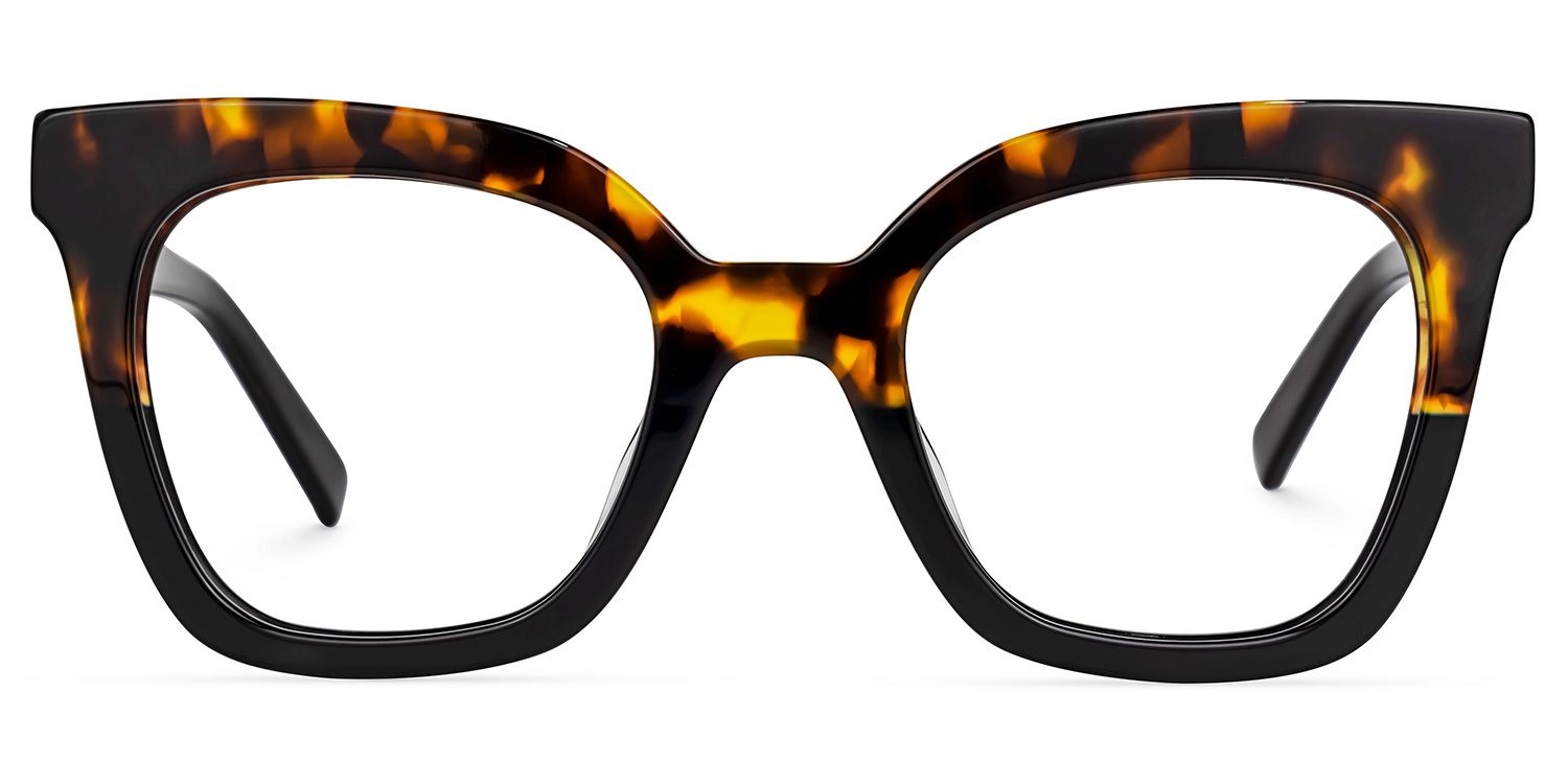 Meka Square Two-Tone Glasses | Zeelool Glasses0