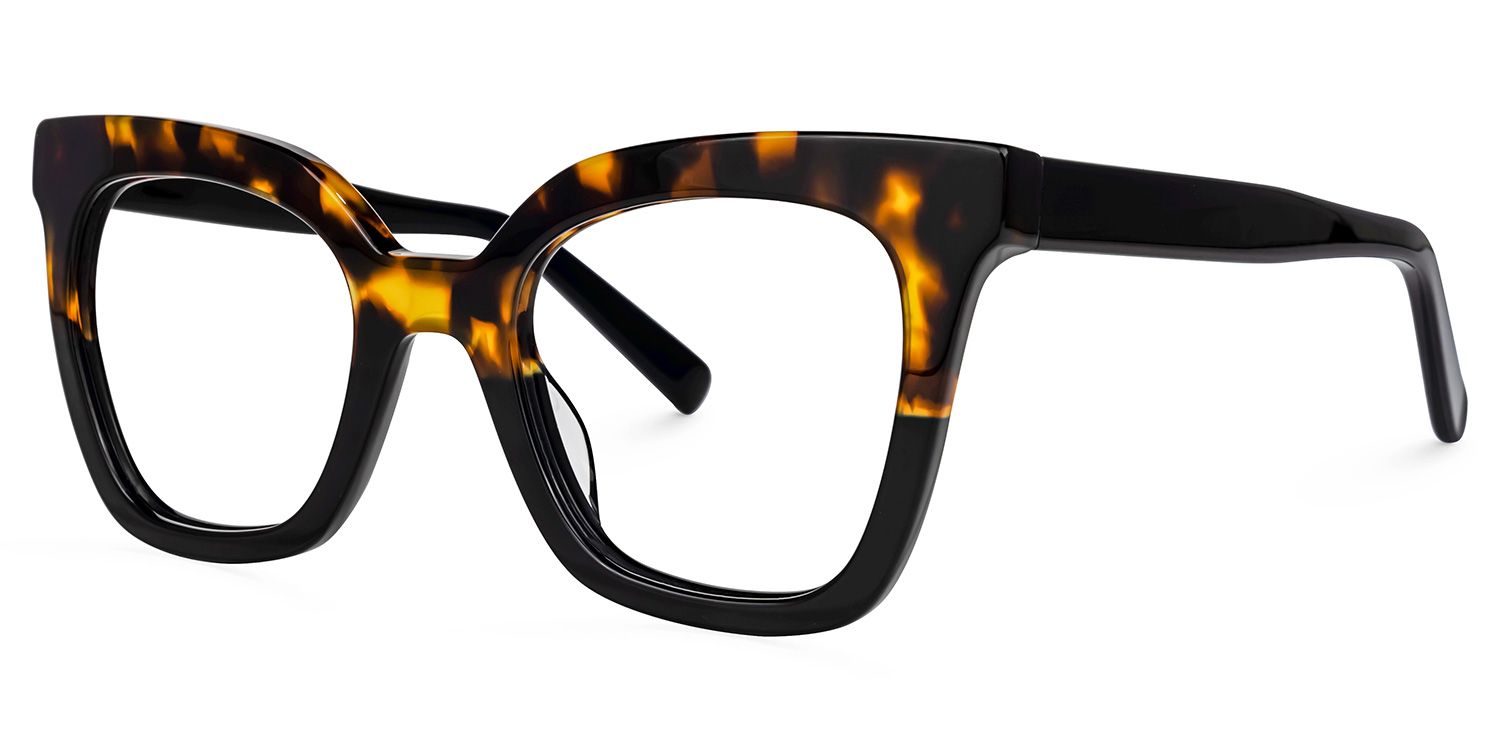 Meka Square Two-Tone Glasses | Zeelool Glasses1