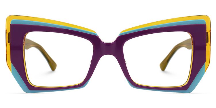 Verdejo Geometric Purple Glasses