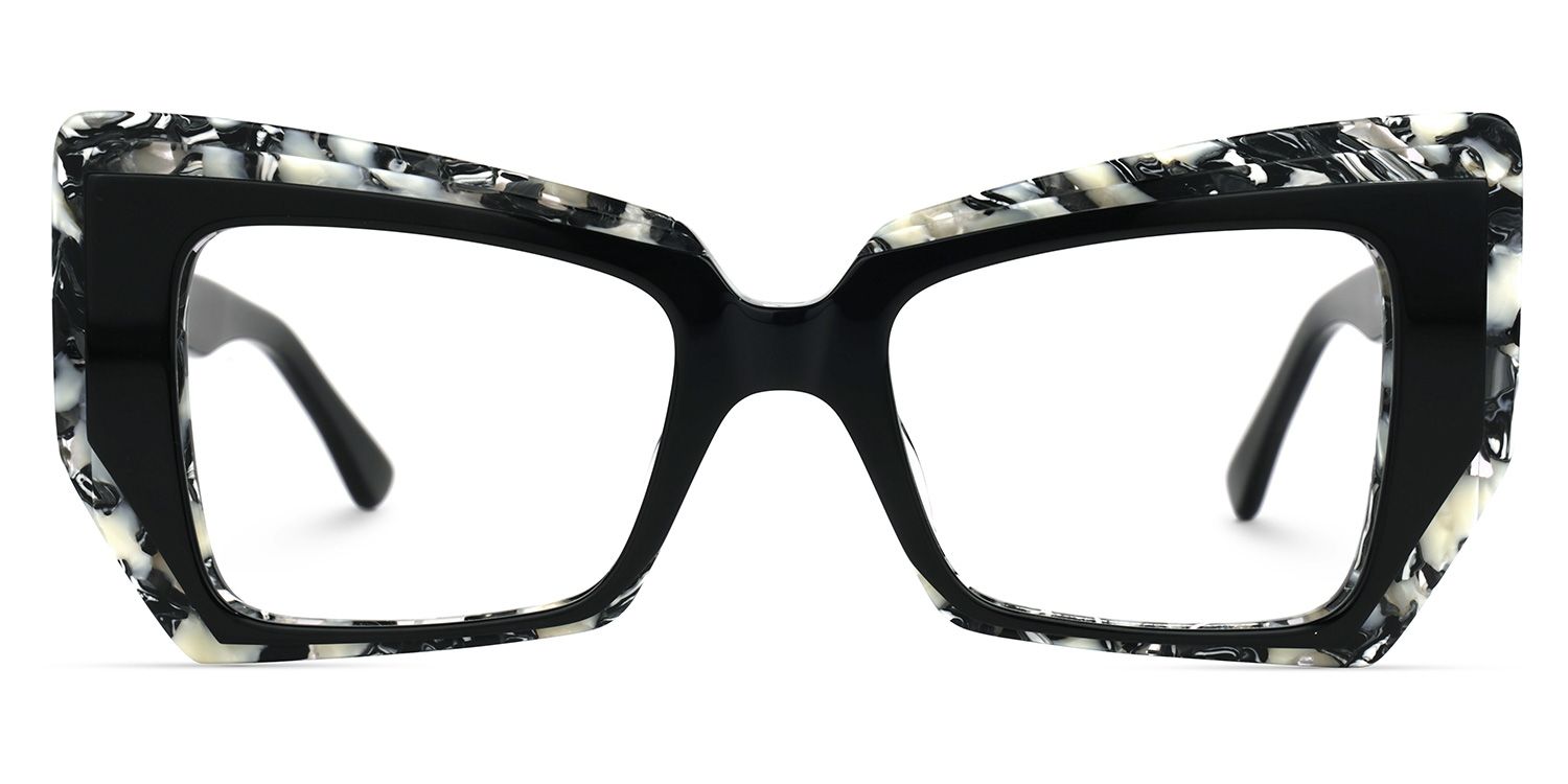 Verdejo Geometric Black Glasses | Zeelool Glasses0