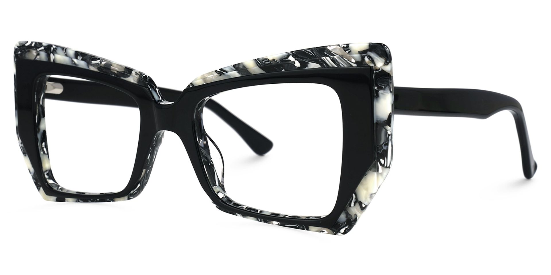 Verdejo Geometric Black Glasses | Zeelool Glasses1