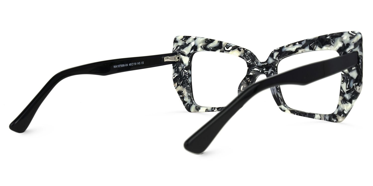 Verdejo Geometric Black Glasses | Zeelool Glasses3