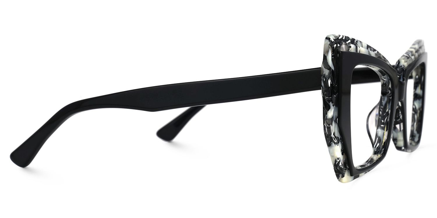 Verdejo Geometric Black Glasses | Zeelool Glasses2