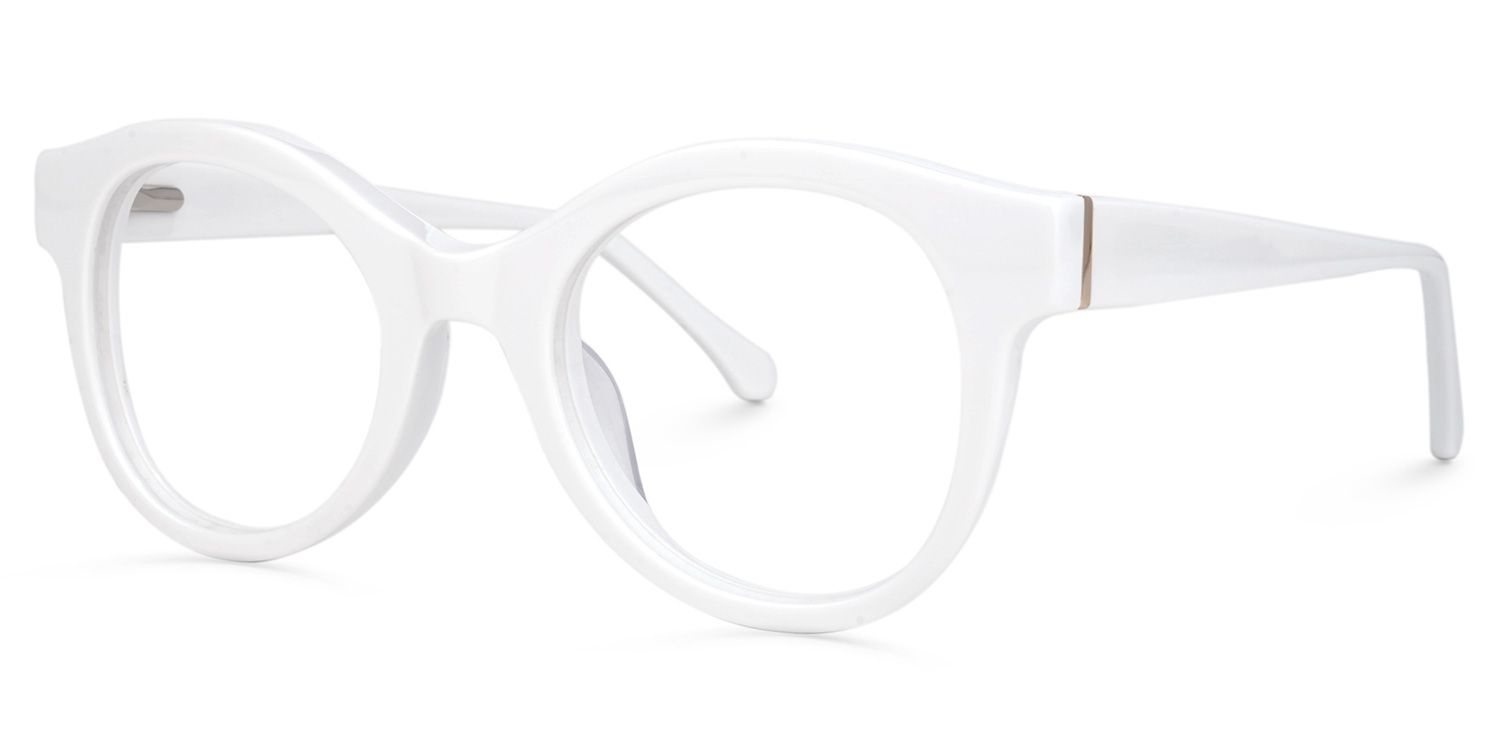 Propps Round White Glasses | Zeelool Glasses1