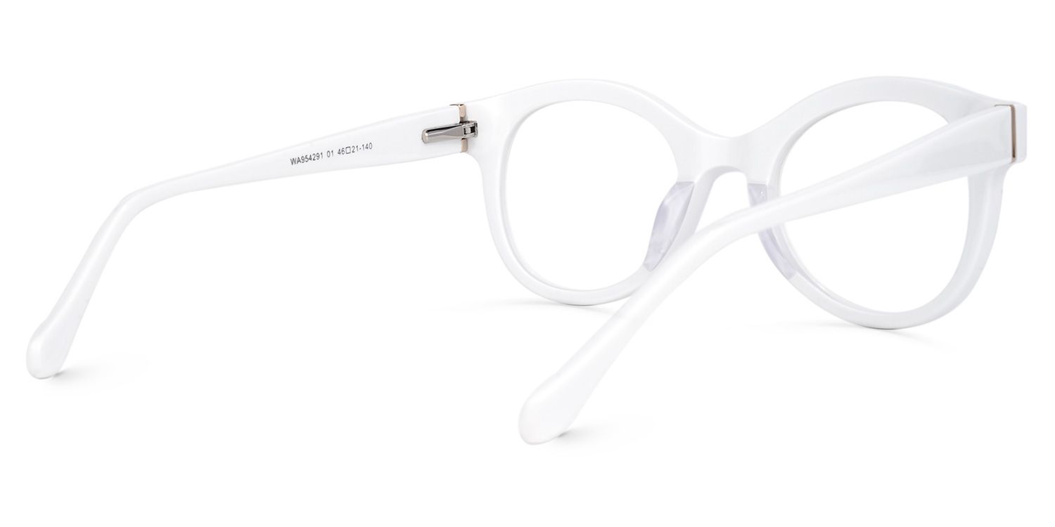 Propps Round White Glasses | Zeelool Glasses3