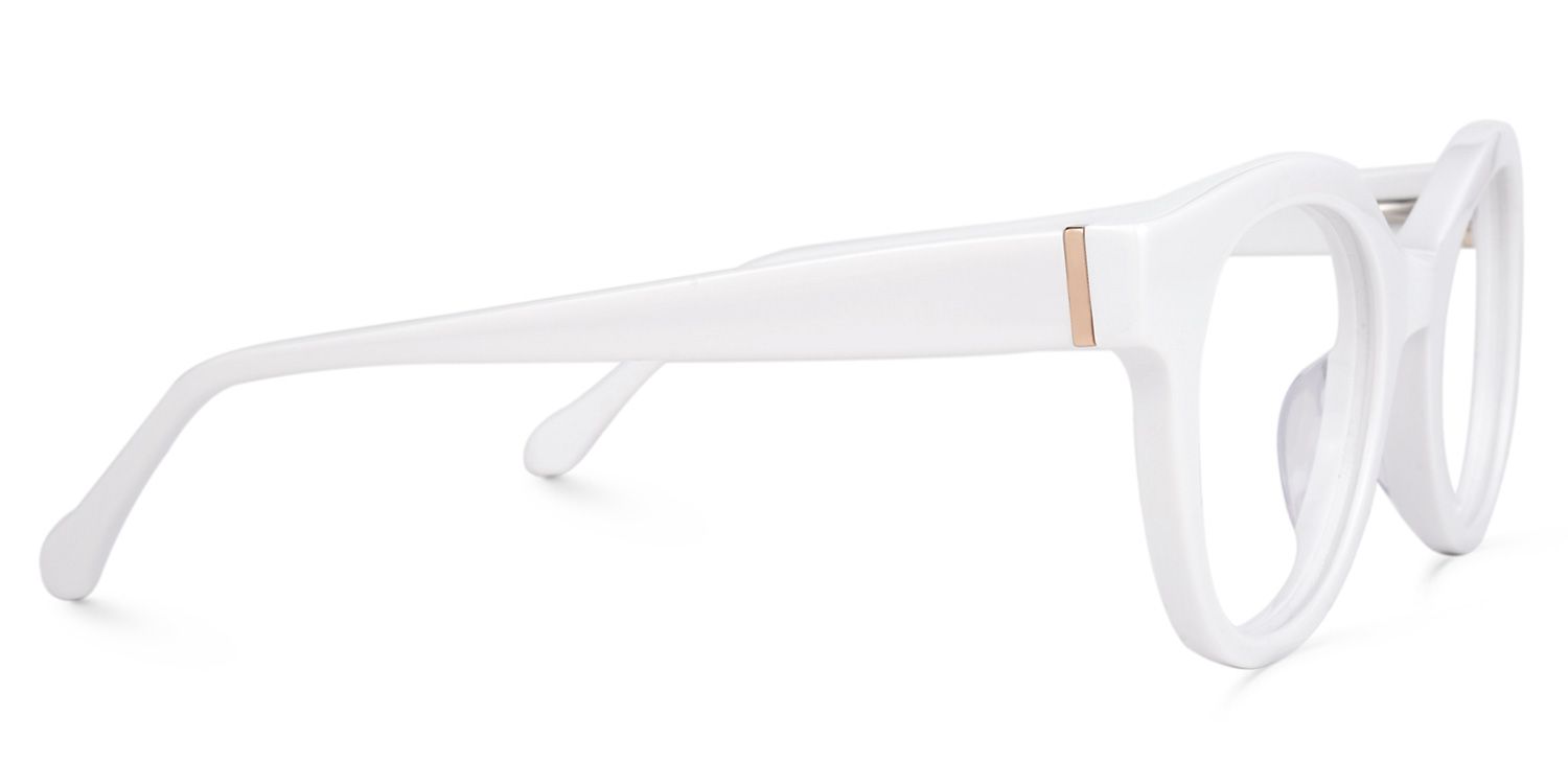 Propps Round White Glasses | Zeelool Glasses2