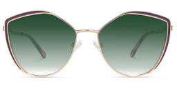 Ginger Geometric Green Sunglasses0