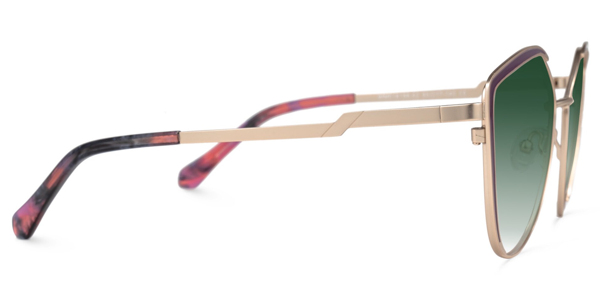 Ginger Geometric Green Sunglasses | Zeelool Glasses2