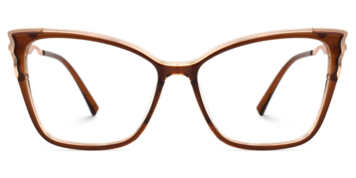 Bieisha Cateye Brown Glasses | Zeelool Glasses0