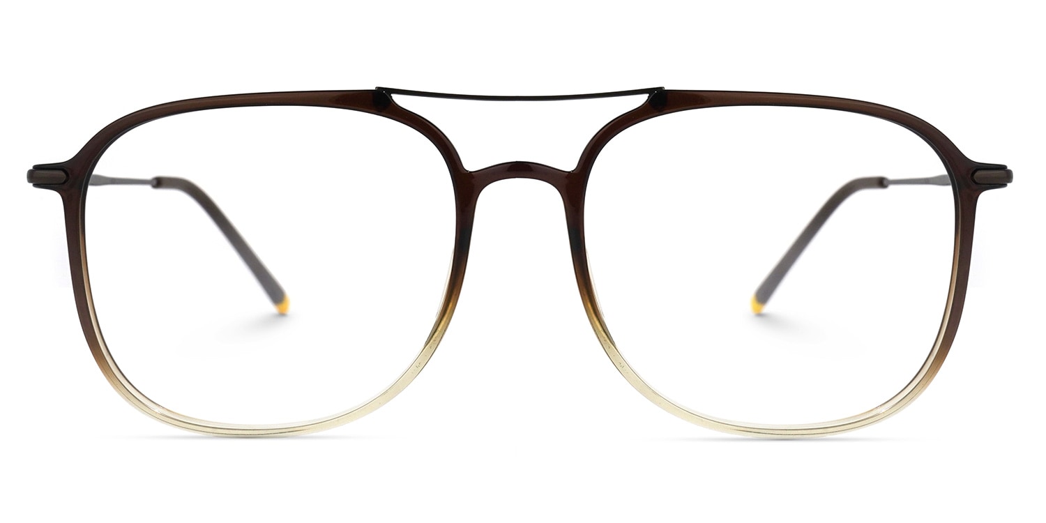 Moussa Aviator Brown Glasses | Zeelool Glasses