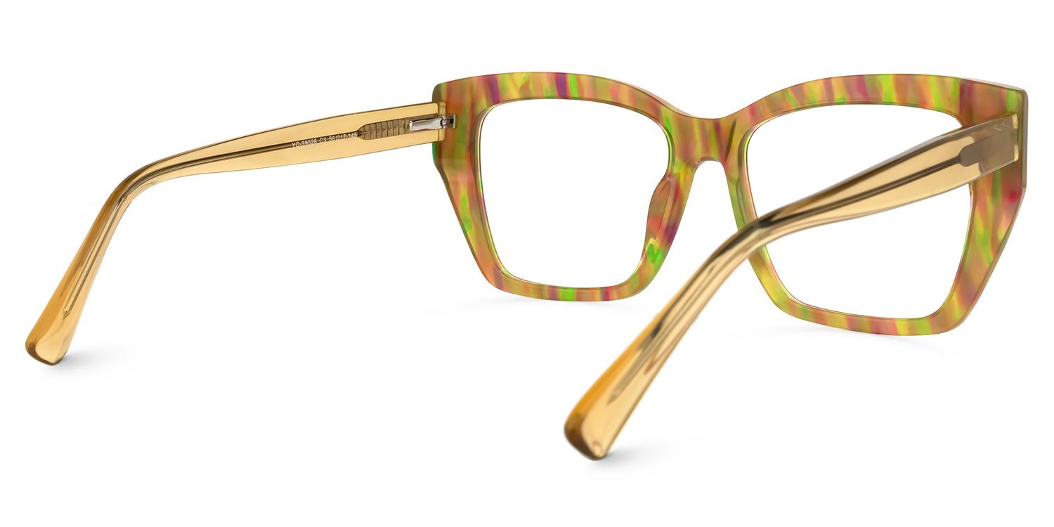 Dismuke Square Yellow Glasses | Zeelool Glasses3