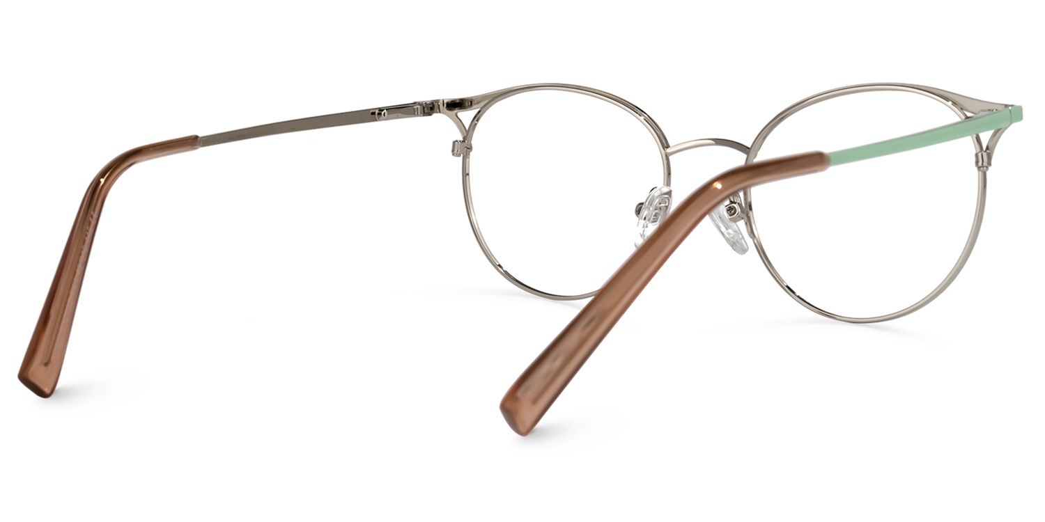 Kylie Oval Green Glasses | Zeelool Glasses2