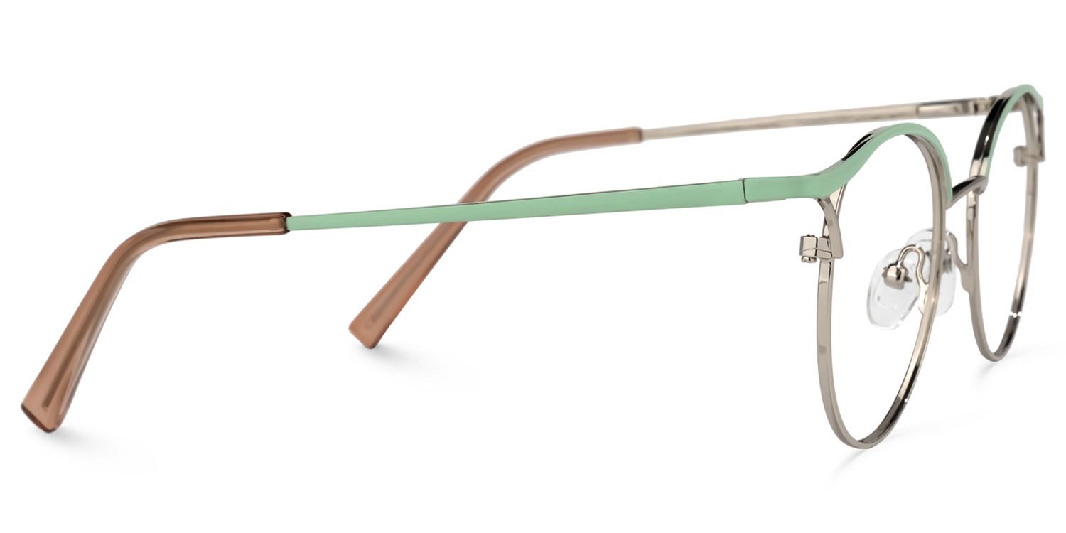 Kylie Oval Green Glasses | Zeelool Glasses3