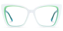Shanell Butterfly White Glasses0