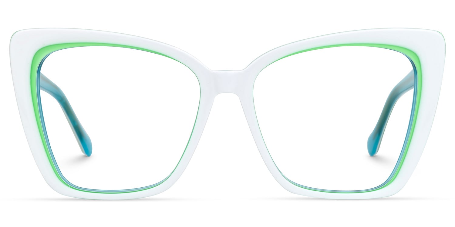 Shanell Butterfly White Glasses