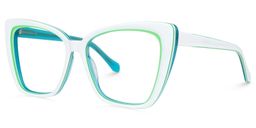 Shanell Butterfly White Glasses1
