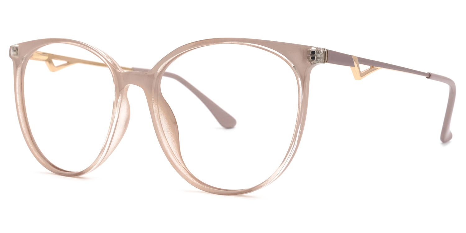 Chanty Round Pink Eyeglasses and Thin Frames2