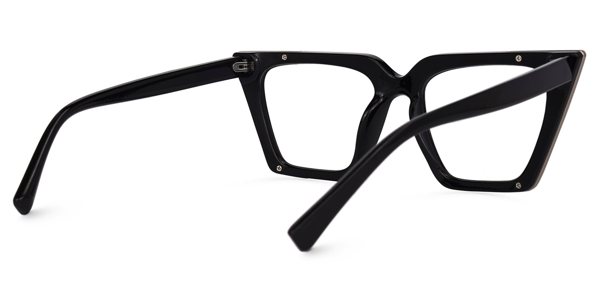 Corcino Cateye Black Glasses | Zeelool Glasses3