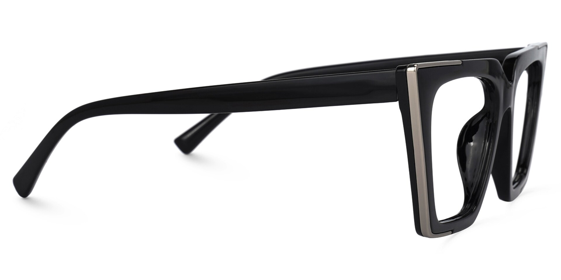 Corcino Cateye Black Glasses | Zeelool Glasses2