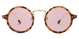 Ortiz Round Tortoise Sunglasses0