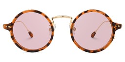 Ortiz Round Tortoise Sunglasses0