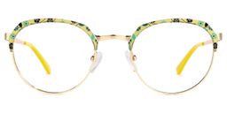 Deneal Oval Yellow Glasses0