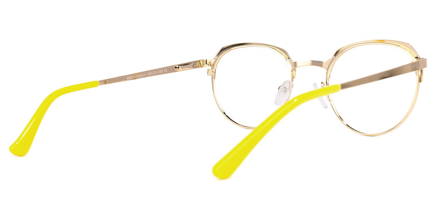 Deneal Oval Yellow Glasses | Zeelool Glasses2