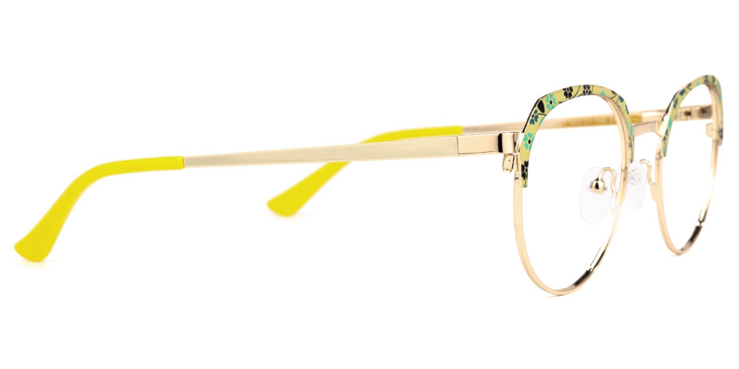 Deneal Oval Yellow Glasses | Zeelool Glasses3