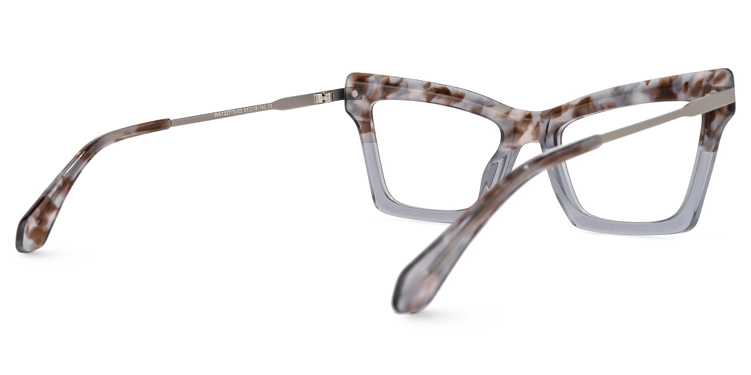 注目の Carmillina Cateye Glasses Zeelool | Glasses Gray-Floral その他