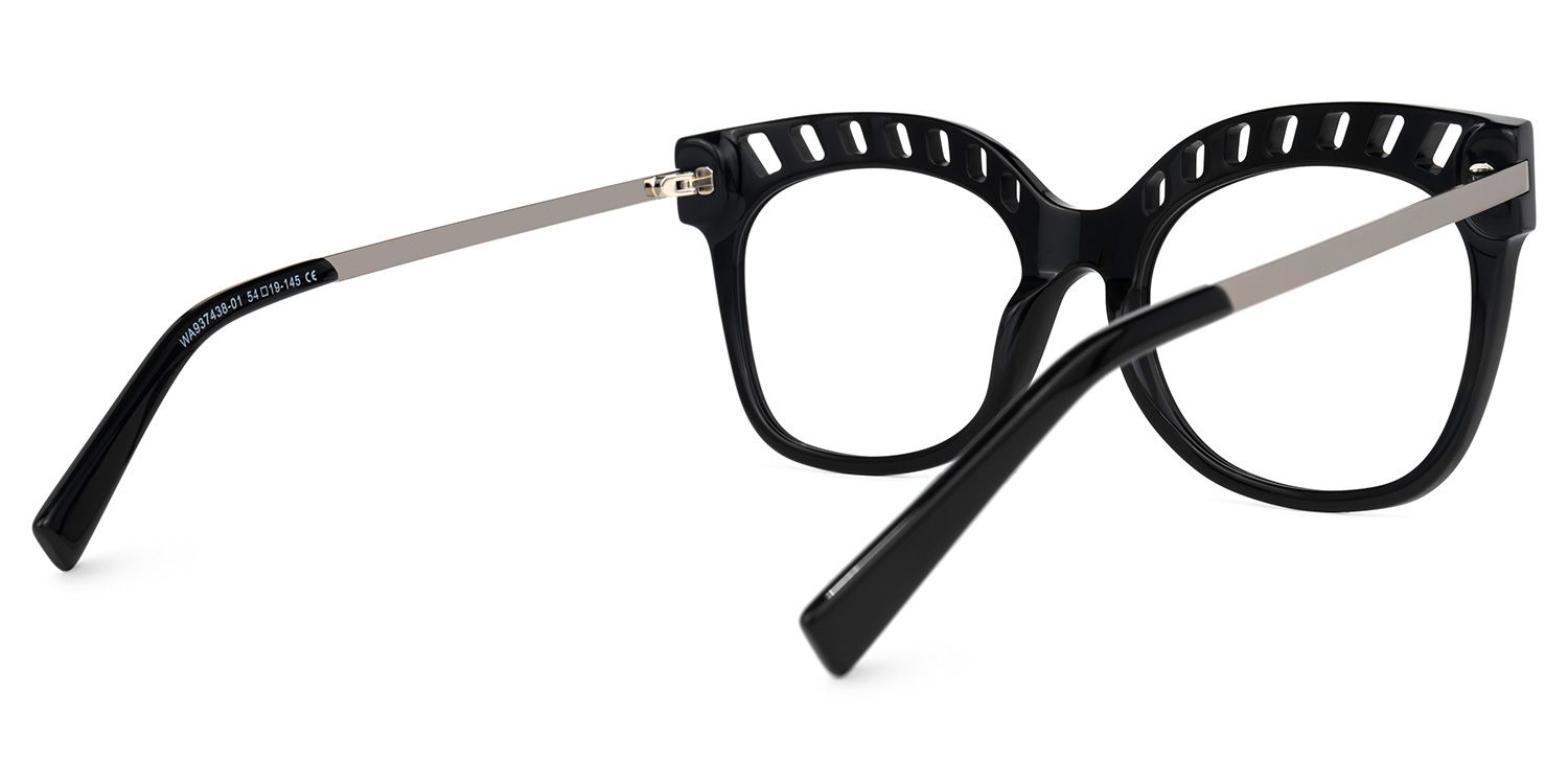Francisco Square Black Glasses | Zeelool Glasses3
