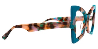 Joanie Geometric Blue-Floral Glasses2