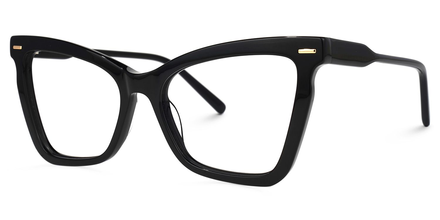 Martina Cateye Black Glasses | Zeelool Glasses1