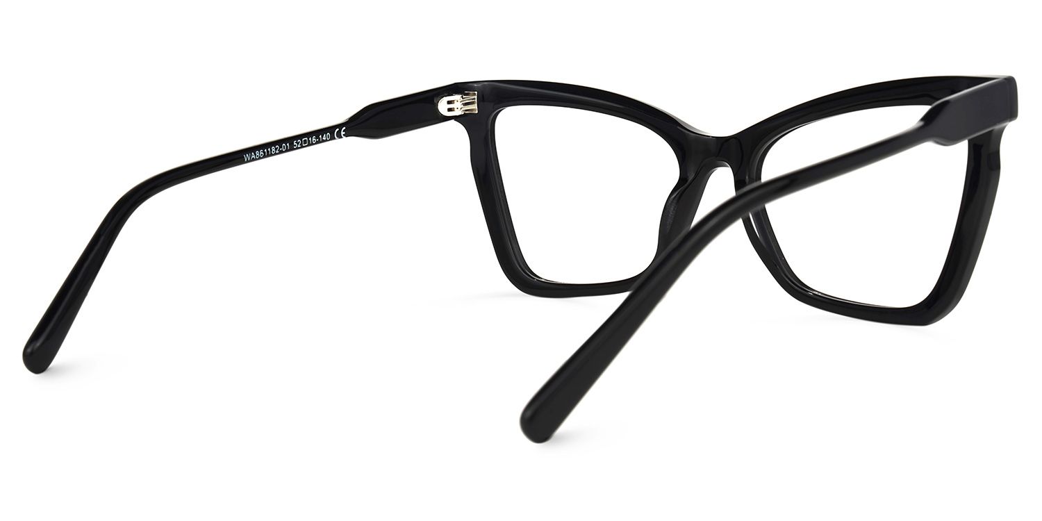 Martina Cateye Black Glasses | Zeelool Glasses2