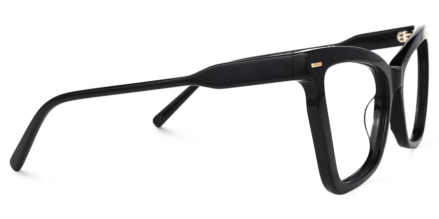 Martina Cateye Black Glasses | Zeelool Glasses3